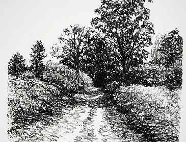 Sauvie Island, state 2, 2007, 5¾" x 5¾", lithograph