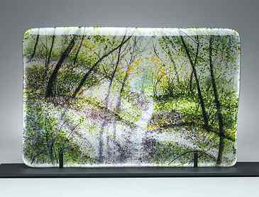 Scattered Light, 2013, 10" x 16" x ¼", kiln-formed glass, SOLD