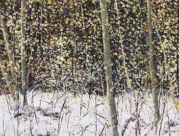 Snowfall, 2017, 16" x 20", acrylic on canvas