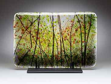 Spring Color, 2019, 8½" x 10½" x 0.4", kiln-formed glass, SOLD