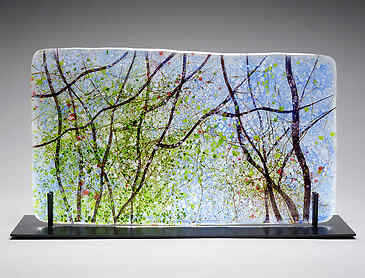 Spring Grove, 2023, 10½" x 18" x 0.4", kiln-formed glass, SOLD