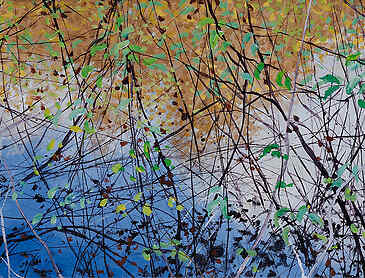 Spring Reflection, 2024, 18" x 36", acrylic on canvas