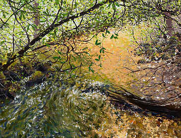 Spring Trail, 2025, 40" x 30", acrylic on canvas, SOLD
