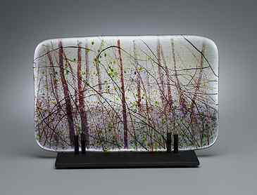 Suggestion of Spring, 2015, 6" x 10" x 0.4", kiln-formed glass, SOLD