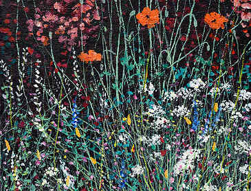 Summer Garden #5, 2025, 10" x 10", acrylic on canvas, SOLD