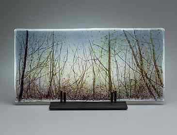 Summer Light, 2015, 7¾" x 16" x ¼", kiln-formed glass, SOLD