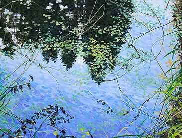 Surface and Sky, 2026, 48" x 36", acrylic on canvas