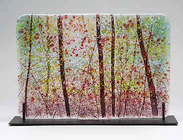 The Arrival of Spring, 2021, 13" x 18½" x 0.4", kiln-formed glass