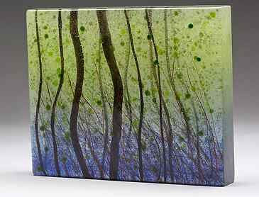 Tidal Sway, 2020, 8" x 10" x 1¼", kiln-formed glass, SOLD