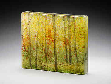 Turn of Season, 2024, 8" x 10" x 1¼", kiln-formed glass