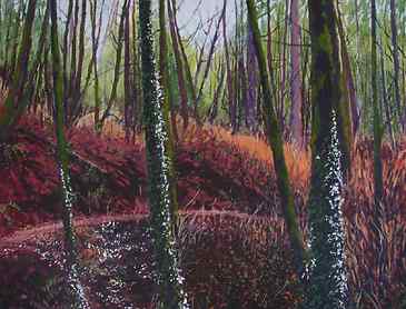 Vestiges of Fall, 2006, 30" x 36", acrylic on canvas, SOLD