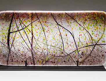 Vine Patterns, 2017, 11" x 20½" x 0.4", kiln-formed glass, SOLD