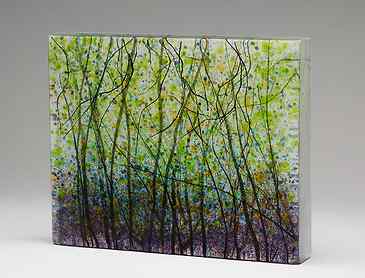 Vitality, 2020, 8" x 10" x 1¼", kiln-formed glass, SOLD