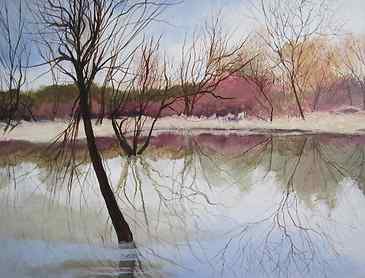 Waiting for Spring, 2014, 30" x 36", acrylic on canvas