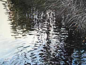 Water Patterns, 2014, 30" x 36", acrylic on canvas, SOLD