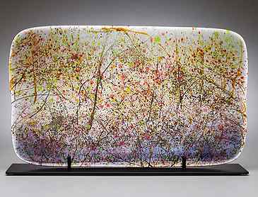 Water's Edge, Autumn, 2018, 12" x 21¾" x 0.4", kiln-formed glass
