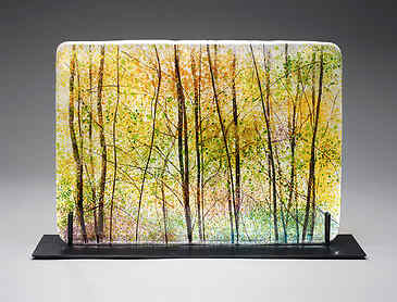 When Fall Comes, 2024, 13" x 17¾" x 4", kiln-formed glass