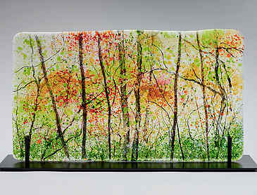 Wildacres, 2022, 10½" x 18" x 0.4", kiln-formed glass