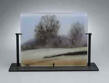 Willamette Valley, 2013, 8" x 10" x ¼", kiln-formed glass