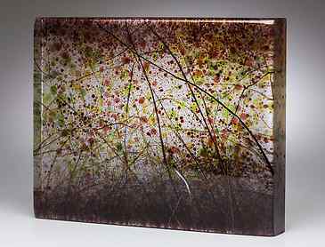 Winter Fruit, 2017, 8" x 10" x 1¼", kiln-formed glass
