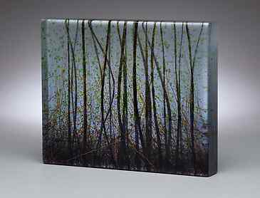 Winter Lagoon, 2019, 8" x 10" x 1¼", kiln-formed glass, SOLD