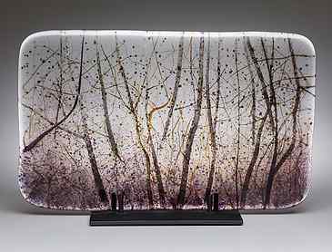 Winterland, 2018, 10" x 15" x 0.4", kiln-formed glass