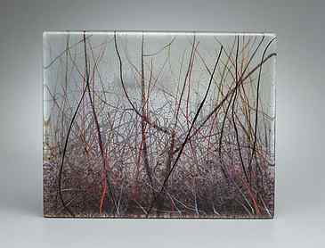 Winter's Edge, 2015, 8" x 10" x 1¼", kiln-formed glass, SOLD