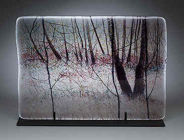 Wintertide, 2016, 14½" x 20½" x 0.4", kiln-formed glass
