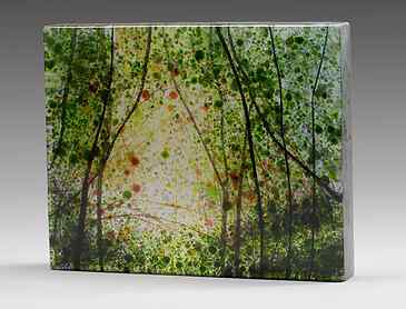 Woodland Archway, 2020, 8" x 10" x 1¼", kiln-formed glass, SOLD