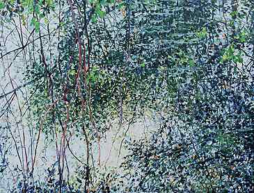 Woodland Reflection, 2019, 30" x 40", acrylic on canvas, SOLD